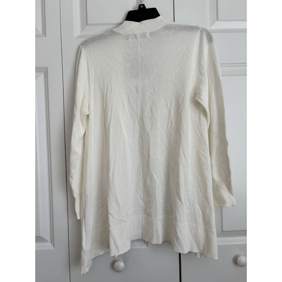 KASPER WOMEN'S CARDIGAN SWEATER SIZE SMALL WHITE RETAIL $89.00  COTTON/VISCOSE - Picture 3 of 7